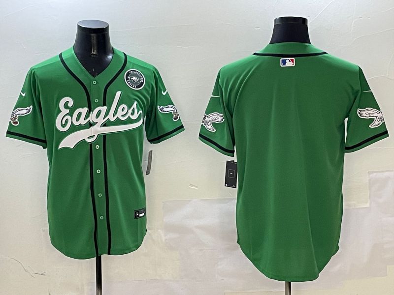 Men Philadelphia Eagles Blank Green three generations Jointly Name 2025 Nike Limited NFL Jersey style 7
